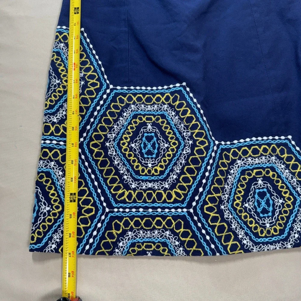 Lilly Pulitzer Honeycomb Home Bowen Embroidered Strapless Dress Size 4 Classic - Picture 4 of 16